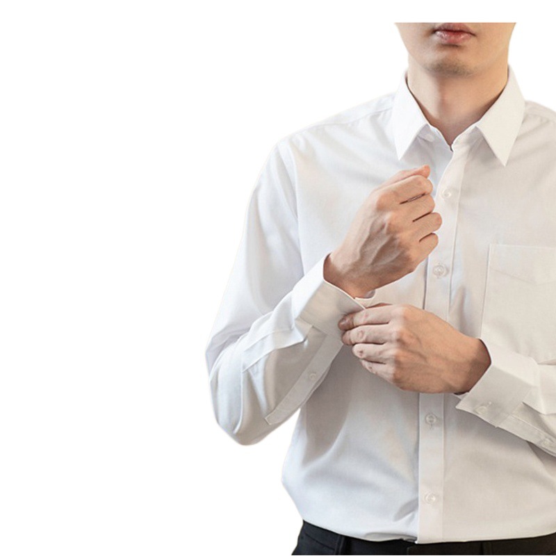 メンズシャツ ノーアイロン 高級感 長袖 白シャツ ビジネス 防シワ フォーマルシャツ ロゴ刺繍 カーディガン メンズウェア