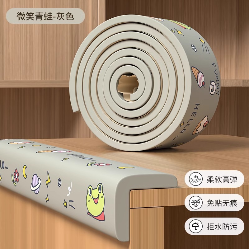 Smiling frog gray 1 roll (comes with adhesive backing to tear off without traces)