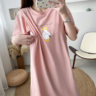 Nursing Dress, Summer T-Shirt, Mid-Length Postpartum Nursing Top, Hot Mom Style Summer Nursing Clothes for Going Out