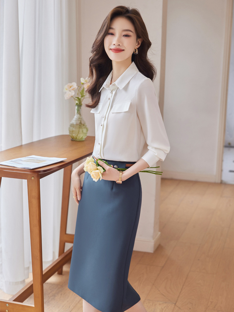 Autumn fashionable solid color elegant shirt
