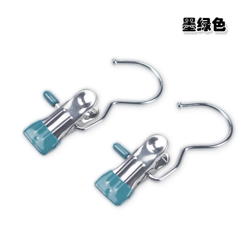 Fábrica multi-funcional clip de arranque metal cromado anti-óxido 3-palabra gancho inmersión 3-palabra gancho clip calcetines clip al por mayor