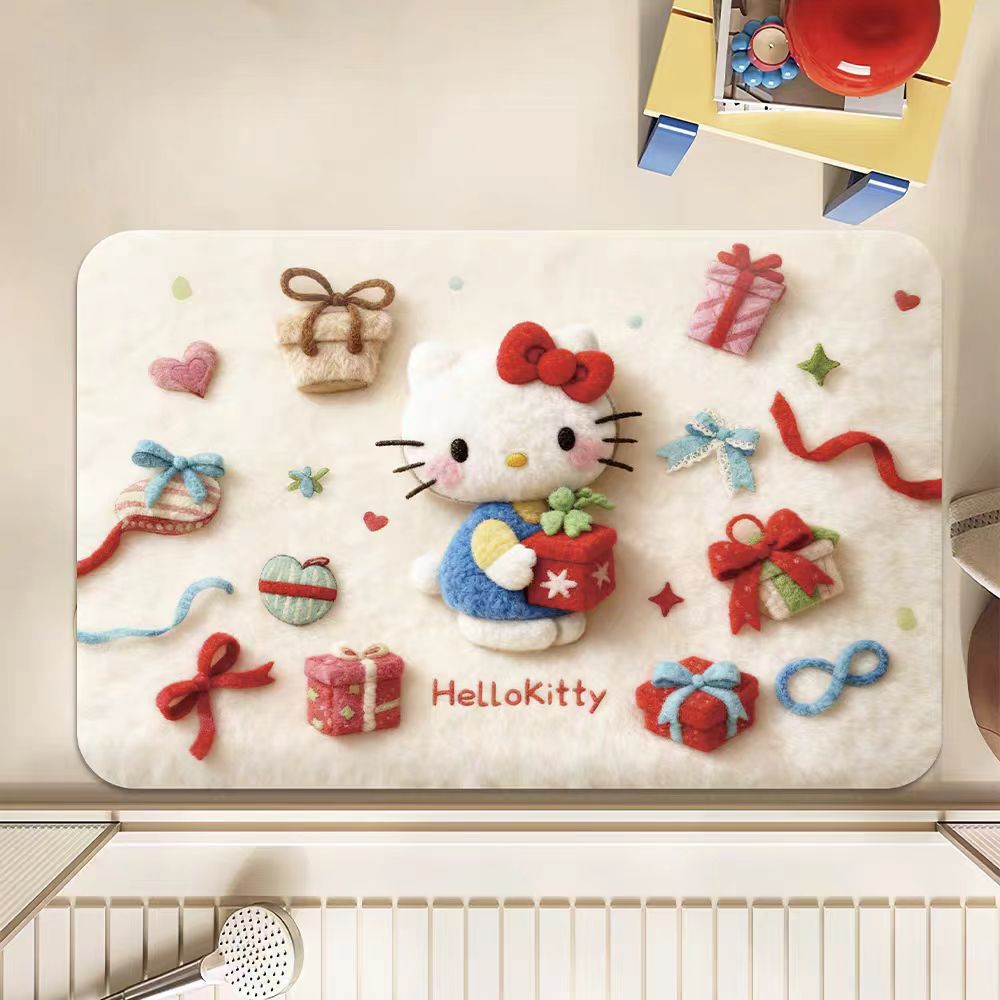 Kt Bathroom Floor Mat Diatom Mud Absorbent Decorative Foot Mat Non-Slip Bathroom Door Dry Foot Carpet Ready for Delivery