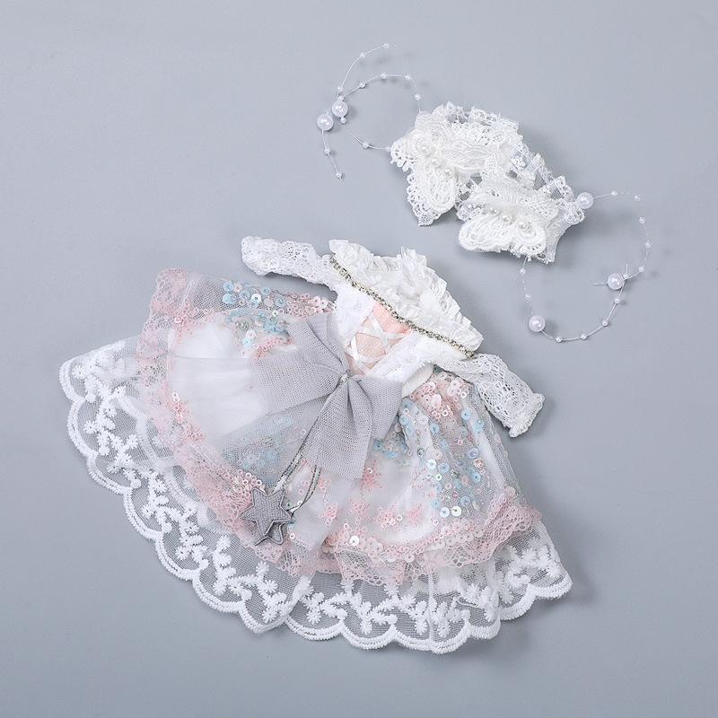 bjd6 points doll 30cm according to Sweet Barbie doll clothes pastoral style hand doll skirt cross-border spot