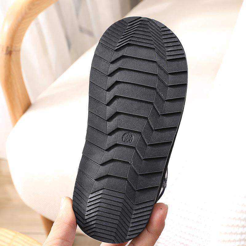 Bottes de neige pour enfants filles chaussures nouvelles bottes d'hiver courtes garçons bébé en cuir véritable chaussures épaisses en coton chaud_voghion.com