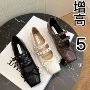 小众双扣增高外穿芭蕾鞋