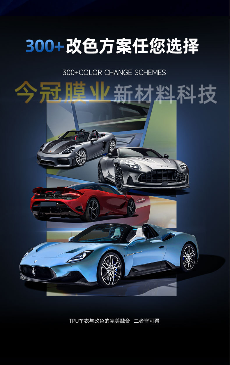 Tpu Car Color Change Film Rainbow Ppf Car Protective Film Colorful Car Wrap Factory Direct Sale High Anti-Stain Coating Self-Repair