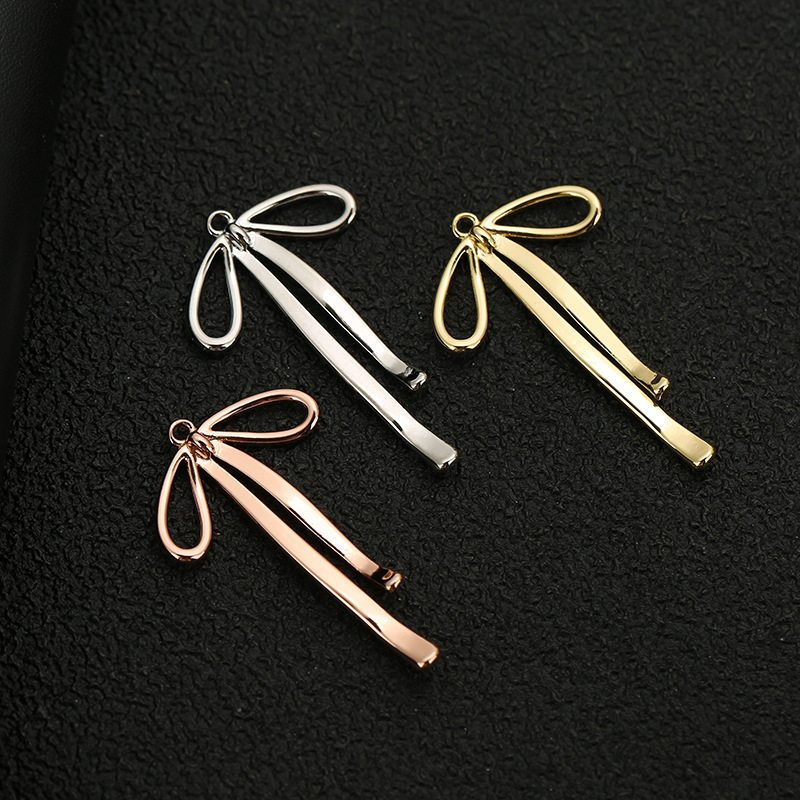 Polished Finish 1 Piece 31*19mm Copper Knot Butterfly Bow Knot Polished Pendant DIY Jewelry Accessories Earrings Necklace