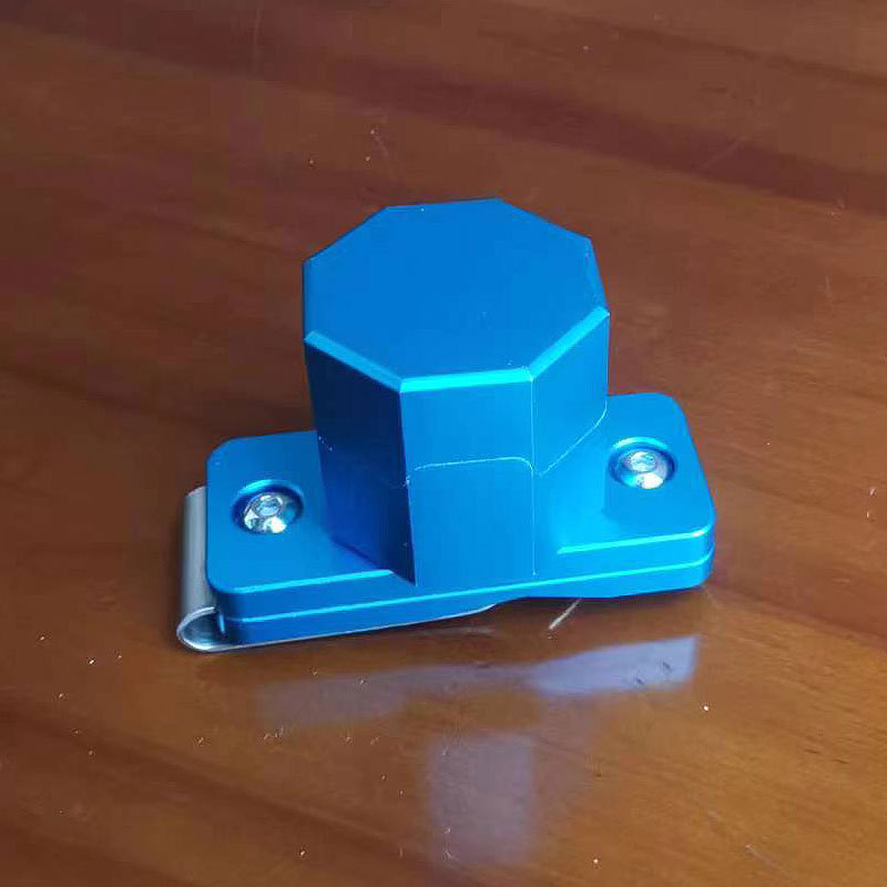 Aluminio octogonal cinturón hebilla tipo tapa de chocolate de metal clip de chocolate traje varilla de billar accesorios de cabeza de cuero suministros de billar