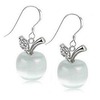 Apple, earrings, accessory, cat's eye