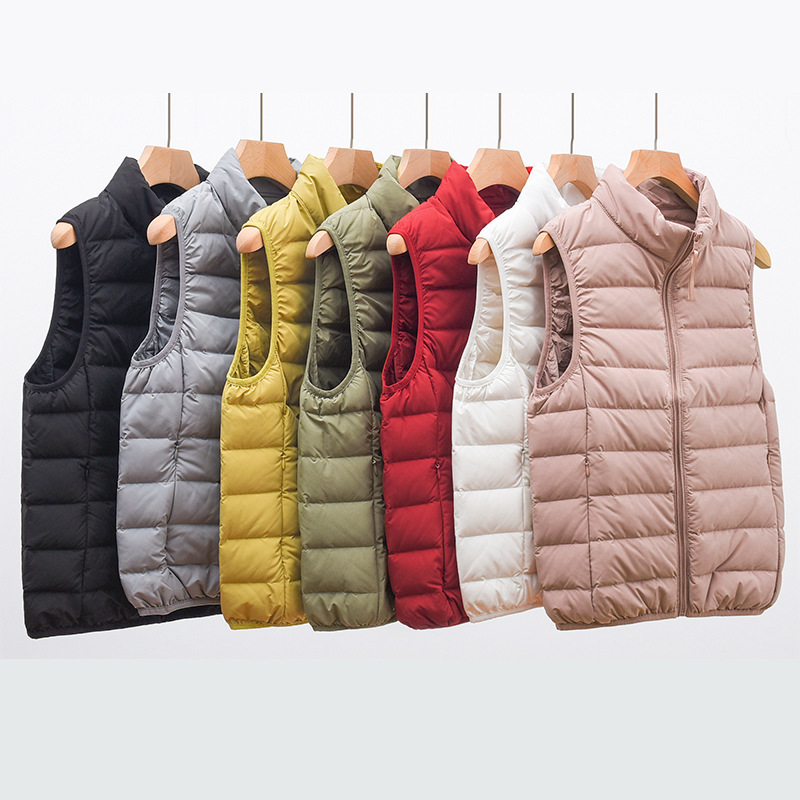 Seamless Lightweight down Jacket Vest for Women 2024 New Short Waistoutwear Lightweight Vest Liner Large Size Jacket Trendy