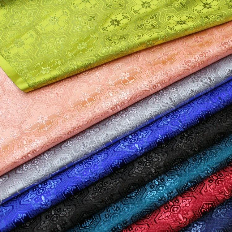 Детская одежда, китайский Cheongsam Hanfu, монгольский халат, декоративная жаккардовая парчовая шелковая ткань ручной работы с крестоцветным цветком