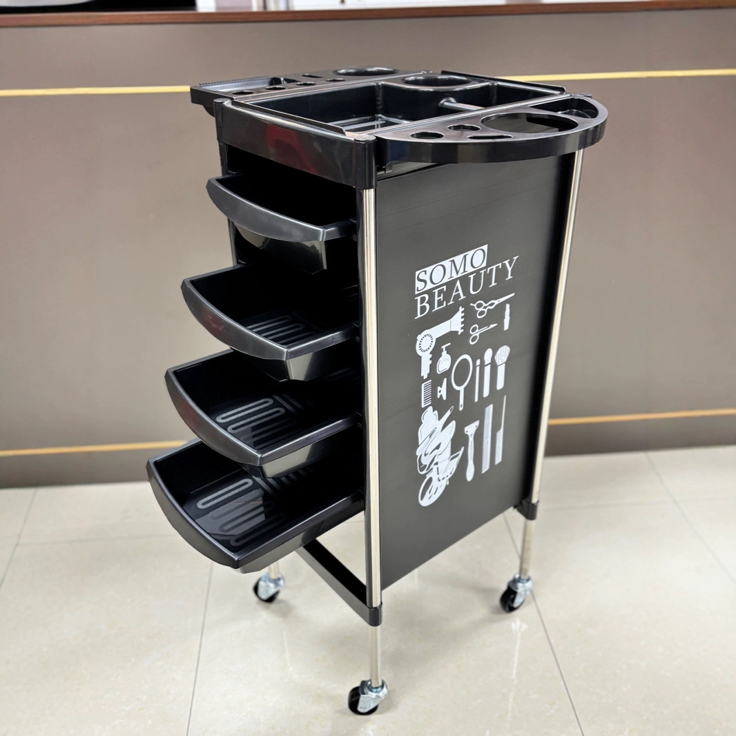 Carro de mano, estantería de teñido, salón de peluquería, gabinete de herramientas de belleza, carro de herramientas de peluquería multifuncional