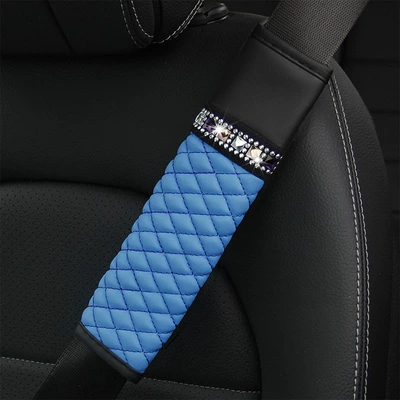 Cover Handbrake Cover Shoulder Pad — Sürətlər qutusu və əl tormozu başlıqları - diamond-shoulder-pads-one-pair-black-and-blue