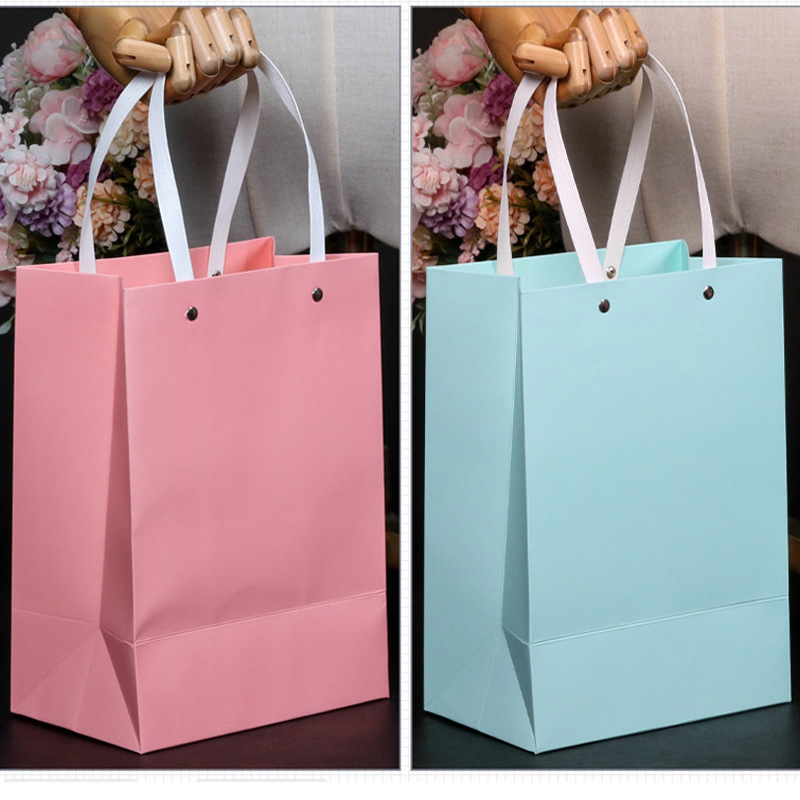 粉色手提袋铆钉袋子礼袋婚礼包装结婚袋子伴手礼回礼袋蓝色婚礼袋
