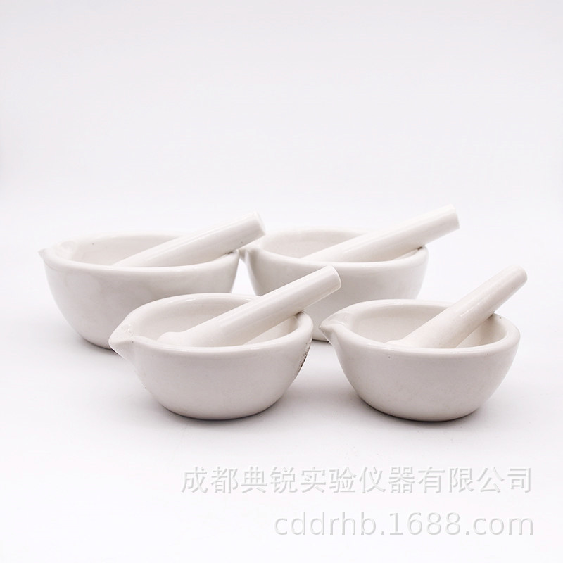 陶瓷研钵 瓷乳钵含棒 研磨捣药罐60 80 90 100 130 160 216 300mm