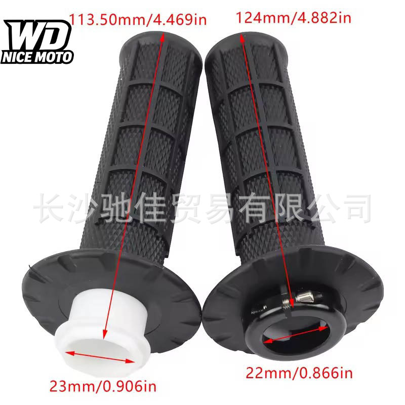 Motorcycle handlebar grips are universal and suitable for large twist throttle grips, applicable to CFMOTO, Zhangxue, and Honda