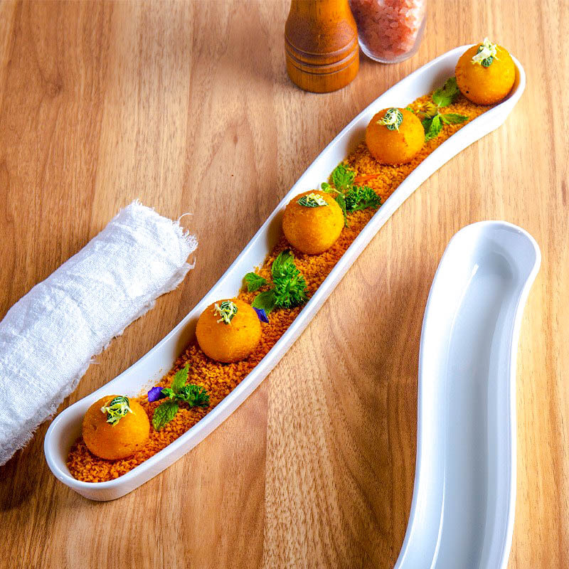 创意酒店餐具陶瓷异形小号带刀鱼盘鳗鱼盘火锅涮肉盘子餐厅料理盘