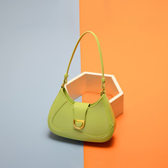 一件代發 時尚簡約女士法棍包2024新款通勤腋下包百搭單肩斜挎包