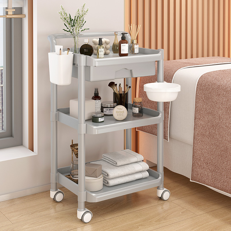 Cajón gris de tres capas + cubo + maceta nuevo modelo de plástico completo * 0x0x0cm * *