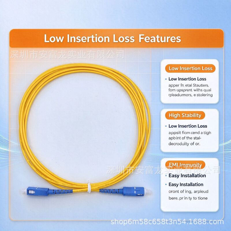 Sc-Sc 3m Fiber Optic Patch Cord Single-Mode Single-Core Fiber Optic Cable with Integrated Red Light for Mobile and Unicom Optical Power Meter