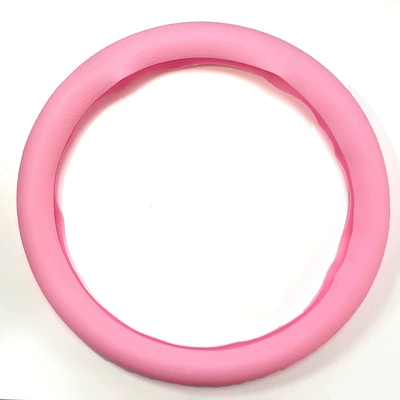 Steering wheel cover Wear-resistant Non-slip Handlepiece Cover Four - silicone-pink-steering-wheel-1-38cm