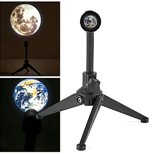 Cross-border USB plug-in Moon and Earth projection lamp live background lamp bedroom home photo creative atmosphere night light