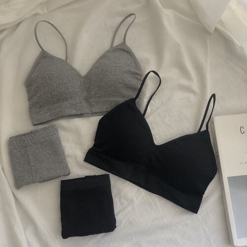 Spring  New Style Beautiful Back Bralette Tank Top Bralette for Girls, Lingerie Set with Underwear and Bustier for Middle School Students