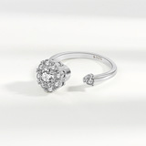 Дизайнерское обручальное кольцо для друга, популярно в интернете, тренд сезона, на указательный палец