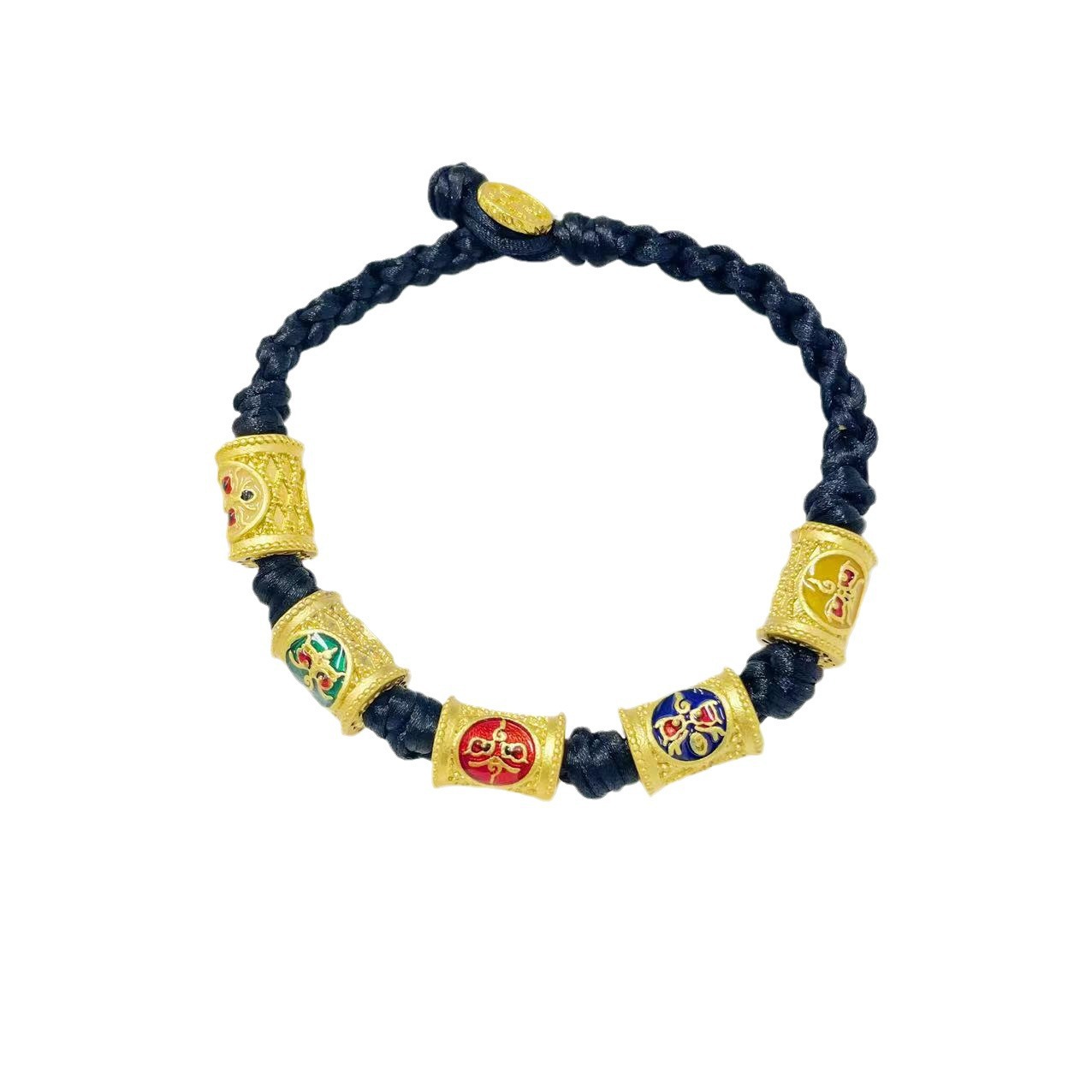 New Shajin God of Wealth Bracelet Five Way God of Wealth Wedding Vintage Gold Plated Factory Direct Bracelet_voghion.com