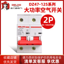 大电流大功率断路器DZ47-125 2P80A/100A/125A空开空气开关