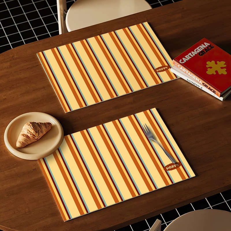 中古テーブルマット防水革テーブルマット防油フリーブロック耐高温断熱マット高級感洋食マット|undefined