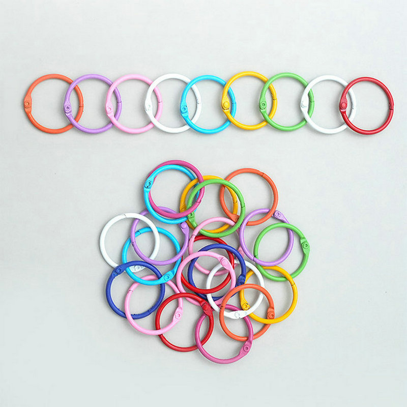 3cm Colorful Paint Movable Card Ring DIY Keychain Pendant Open Metal Book Ring Key Ring Loose-Leaf Ring Wholesale 3cm Colorful Paint Movable Card Ring DIY Keychain Pendant Open Metal Book Ring Key Ring Loose-Leaf Ring Wholesale