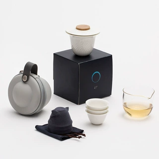 创意陶瓷便携茶具套装旅行快客杯车载户外个人泡茶杯同心杯小套lo