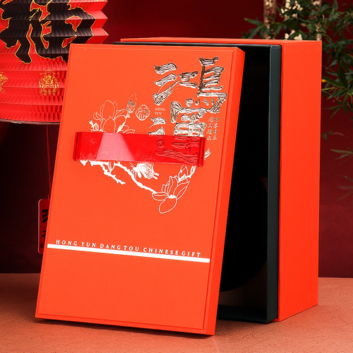 Oriental Fortune Double Bottle Gift Box Empty Box Tangerine Peel Glass Bottle Bird's Nest Cordyceps American Ginseng Morel Dendrobium Packing Box