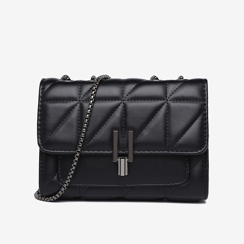 Cross-border small square bag ladies pu new style small fragrant style diamond lattice chain bag shoulder slung all-match large capacity factory Cross-border small square bag ladies pu new style small fragrant style diamond lattice chain bag shoulder slung all-match large capacity factory