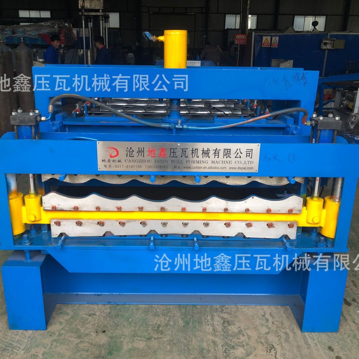 竹节琉璃瓦彩钢瓦设备 全自动彩钢琉璃压瓦机多种型号 地鑫机械