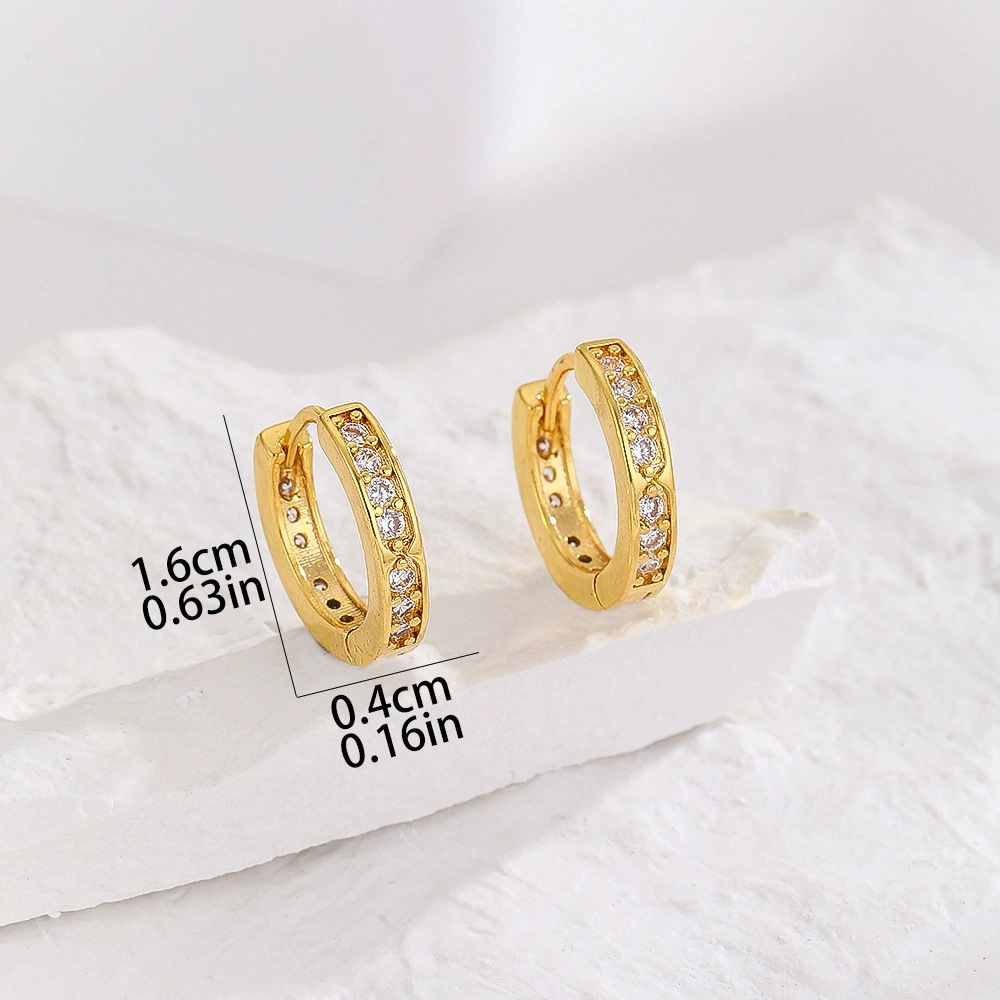 Gold Geometric Stud Earrings - Simple Fashion Trendy Earrings for Women Wholesale detail image 7