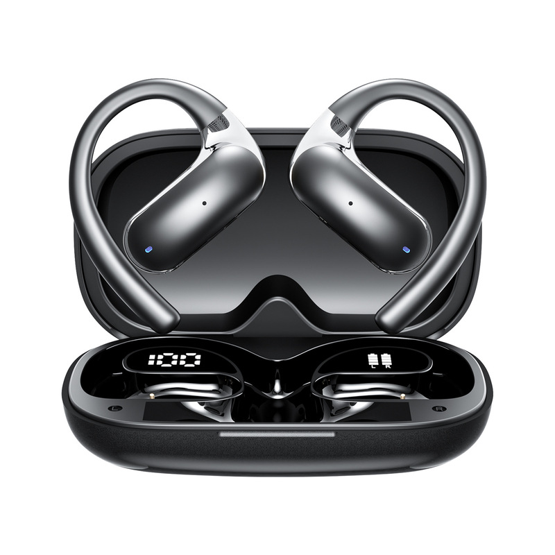 2025年新作 Bluetoothヘッドセット、長いバッテリー寿命、長時間装着しても痛くない、耳掛け型スポーツノイズリダクションワイヤレスAI翻訳ヘッドセット|undefined