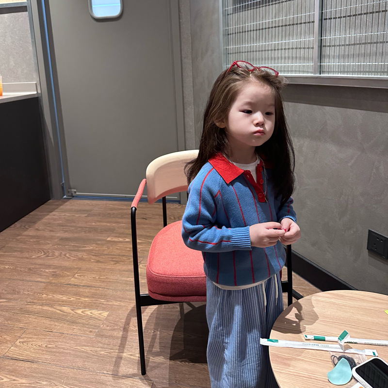女童裤子秋装2025新款洋气儿童休闲百搭条纹工装裤女孩宽松阔腿裤|undefined