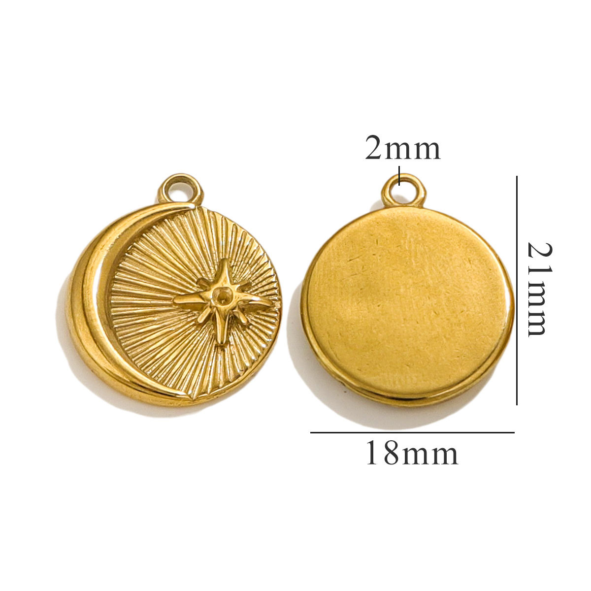 Acero inoxidable europeo y americano sol ojo colgante joyería DIY colgante de oro 18K colgante colgante de acero mujer colgante colgante
