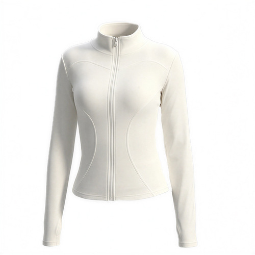 lulu yoga clothing jacket women's quick-drying outdoor sports slimming stand-up collar top running Pilates fitness clothing