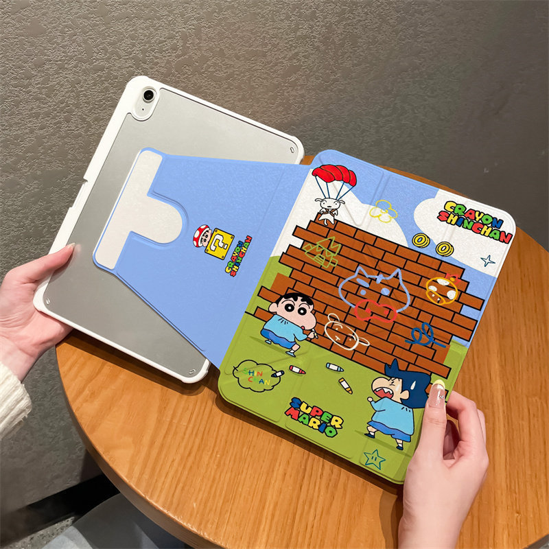 Crayon Shin-Chan Is Suitable for Apple Ipad12 Protective Case 11Th Generation Acrylic Pro3+Y Foldable Mini360 Rotating Air Crayon Shin-Chan Is Suitable for Apple Ipad12 Protective Case 11Th Generation Acrylic Pro3+Y Foldable Mini360 Rotating Air