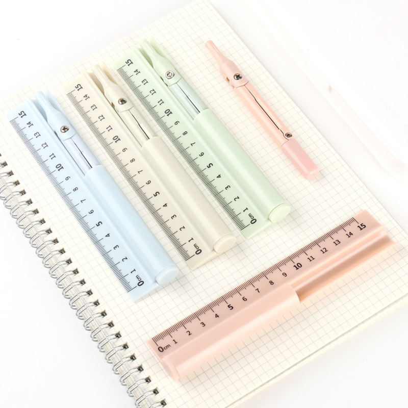 小学生・中学生向けシンプル3in1多機能コンパス 試験専用製図ツールセット ペンコンパス|undefined