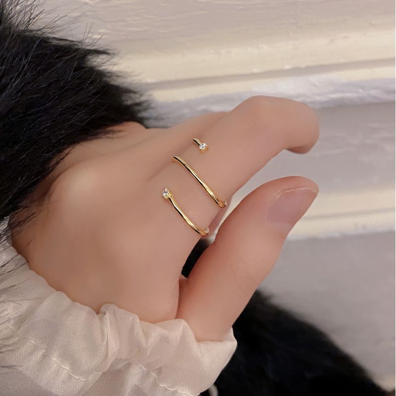 925 Sterling Silver Geometric Open Rings Rings display picture 8