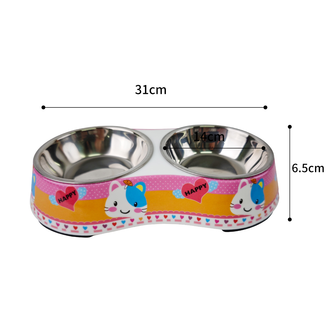 핑크 고양이 머리 대형 31*17.5*6.5cm(스테인리스 포함)
