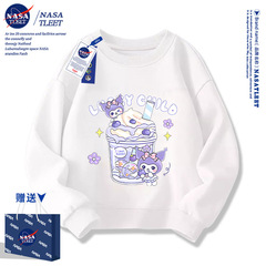 NASA's Kuromi for Boys and Girls: Gentle Style Round Neck Sweatshirt, Stylish and Trendy Children's Clothing, Chic Student Top