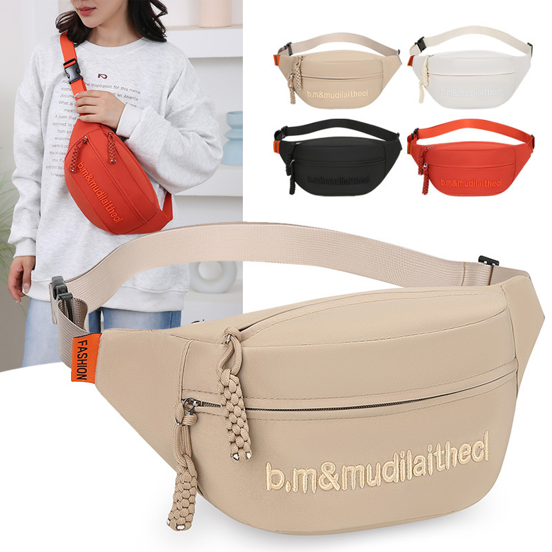 Bolso pequeño de lona casual para mujer 2024 nuevo bolso de mensajero de verano de moda bolso de pecho deportivo bolso de tela de todo fósforo riñonera para mujer