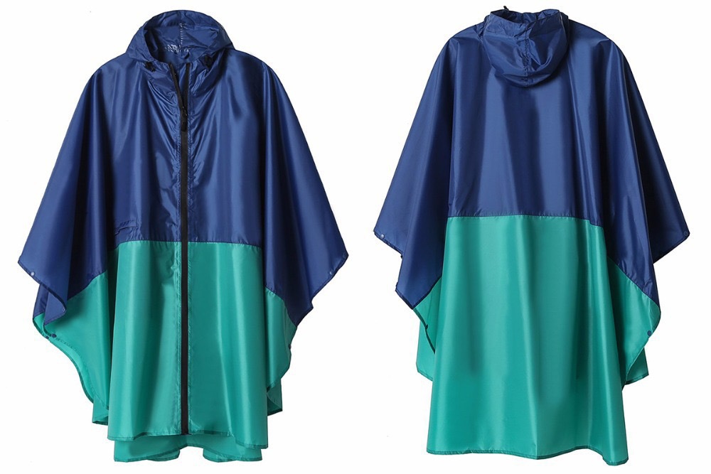 Japon ve Kore moda unisex panço yağmurluk açık bisiklet yürüyüş panço hafif baskılı fermuarlı yağmurluk panço