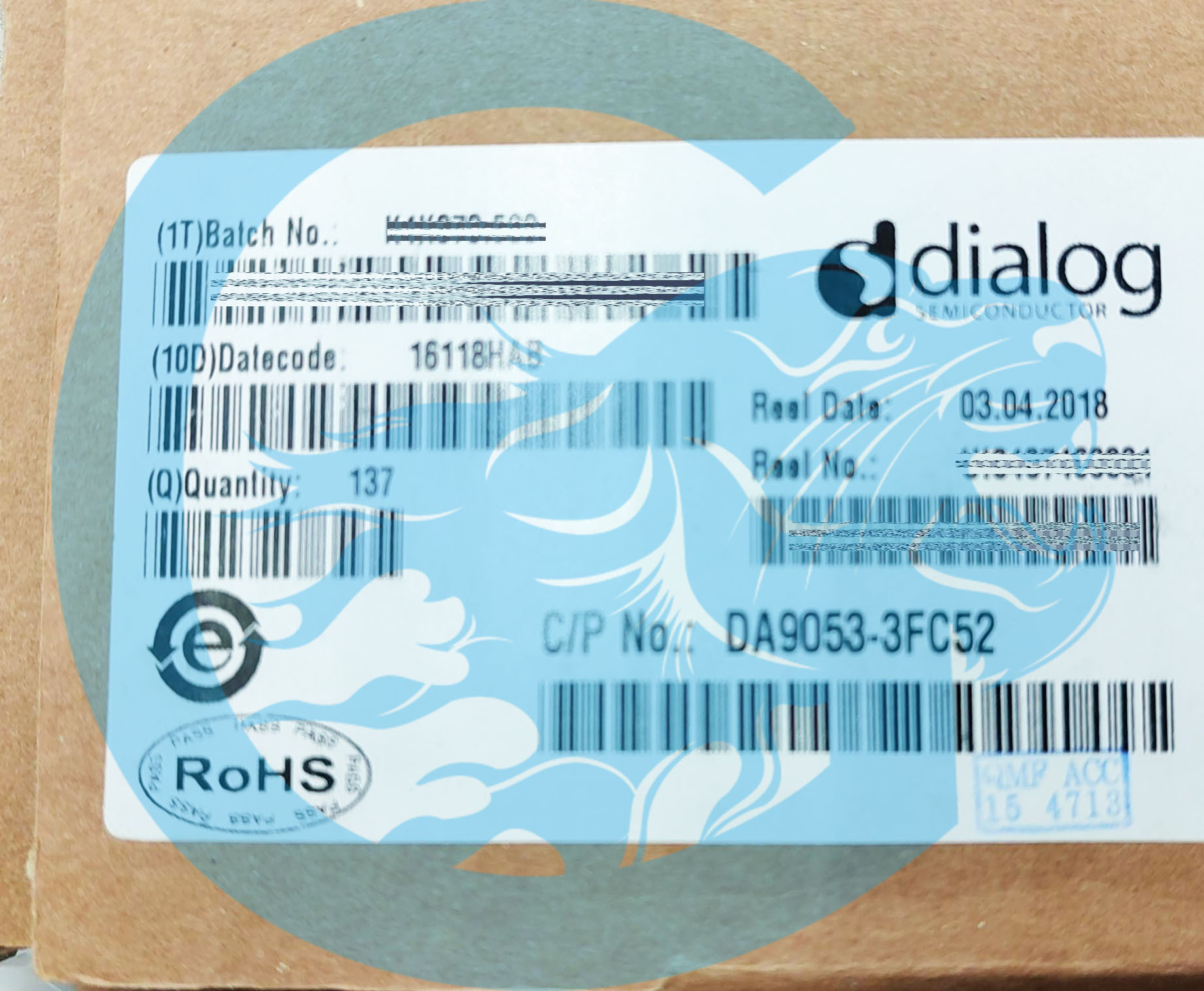 DIALOG原装DA9053-3FC52电池管理IC