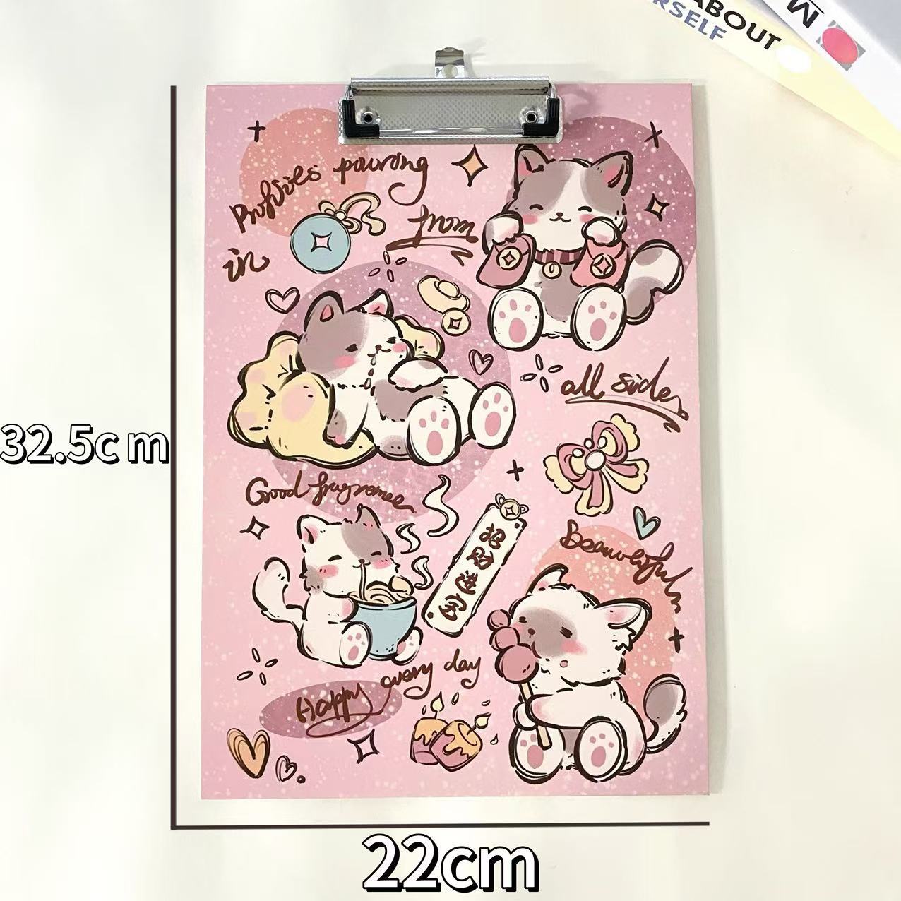 고양이 텍스트 보드 클립 * 고양이 새해 전야 저녁 식사